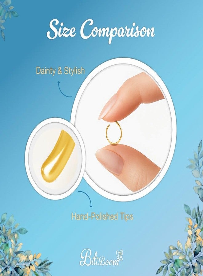 biliboom Fake Lip Ring - 20 Gauge 14k Gold Filled Clip On Lip Piercing No Piercing Needed - Clip On Gold Lip Cuff - Fake Lip Piercing Jewelry- Comes In Gift Packaging - Image 5
